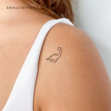 Minimalist Diplodocus Temporary Tattoo - Set of 3