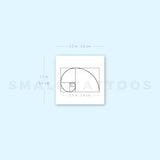 Small Golden Spiral Temporary Tattoo (Set of 3)