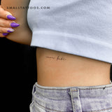 Handwritten Font Amor Fati Temporary Tattoo (Set of 3)