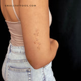 Fine Line Lily Of The Valley Temporary Tattoo (Set of 3)