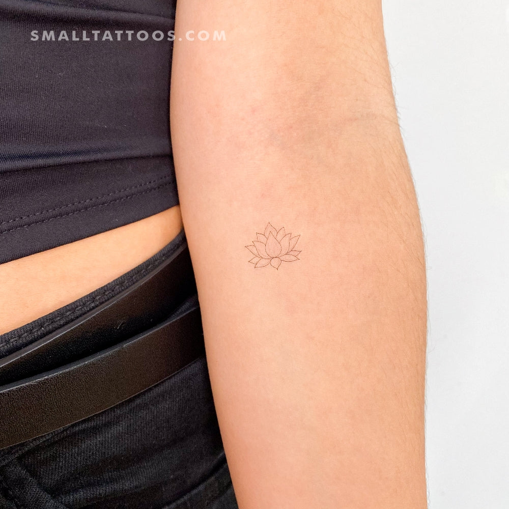 Tatuaje temporal de flor de loto sagrada (juego de 3)