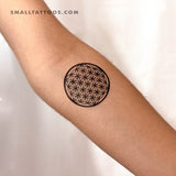 Flower Of Life Temporary Tattoo - Set of 3