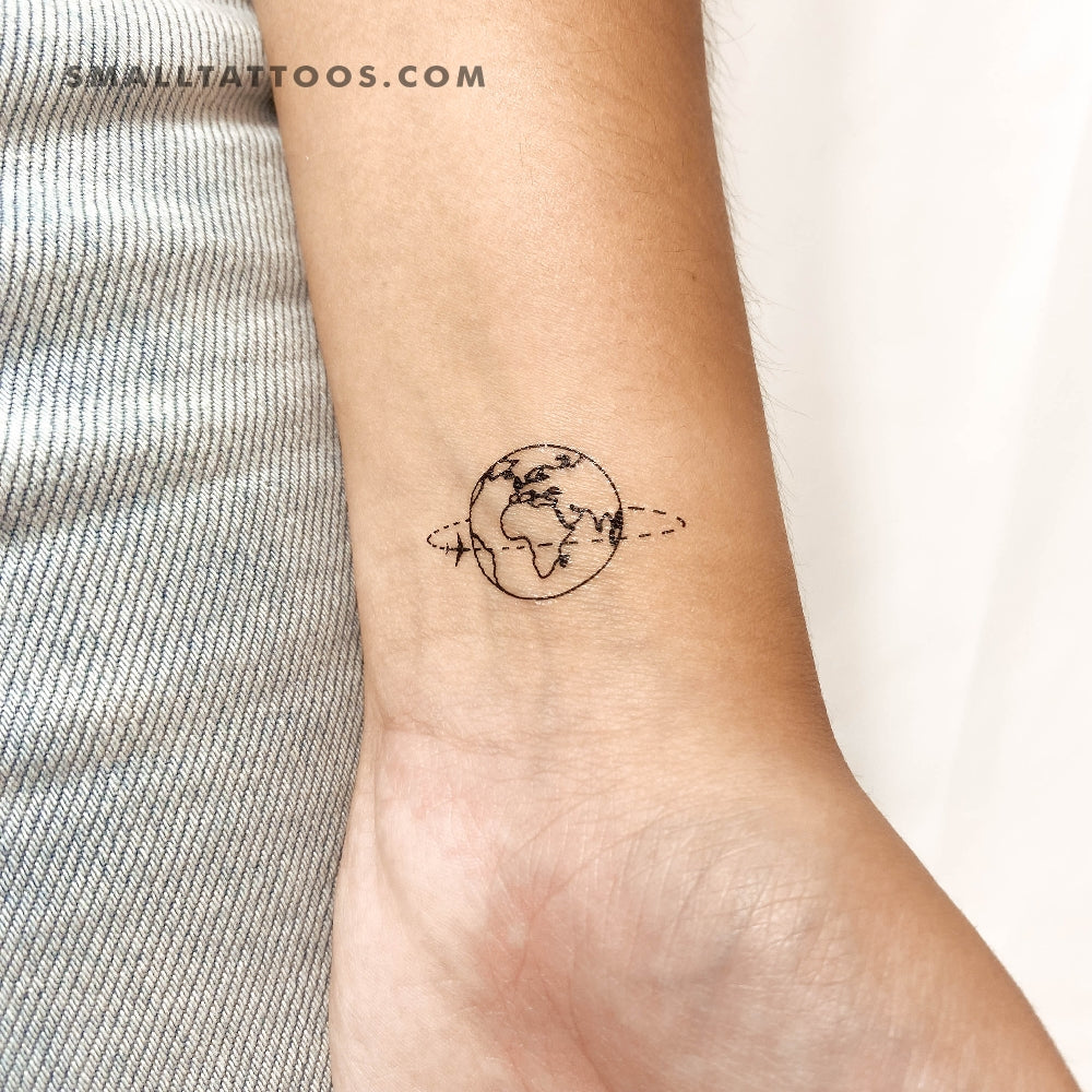 Trip Around The World Temporary Tattoo - Set of 3