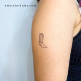Cowboy Boot Temporary Tattoo - Set of 3