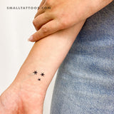 Minimalist Three Stars Temporary Tattoo (Set of 3)