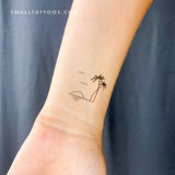Tropical Sunset Temporary Tattoo (Set of 3)