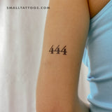 444 Angel Number Temporary Tattoo (Set of 3)