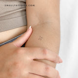 Single Line Airplane Temporary Tattoo (Set of 3)