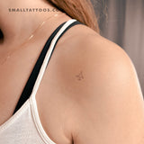 Single Line Airplane Temporary Tattoo (Set of 3)