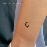 Black Cat And Moon Temporary Tattoo (Set of 3)