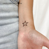 Star Outline Temporary Tattoo (Set of 3)