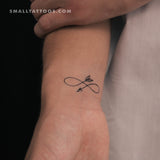 Infinity Arrow Temporary Tattoo (Set of 3)