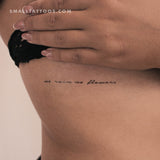 No Rain, No Flowers Handwritten Font Temporary Tattoo (Set of 3)