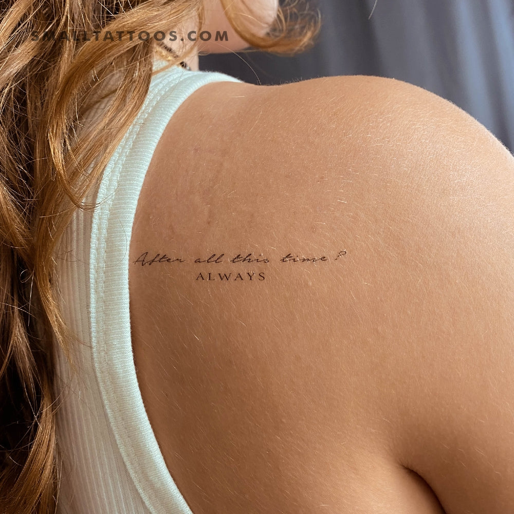 ¿Después de tanto tiempo? Tatuaje temporal (juego de 3)