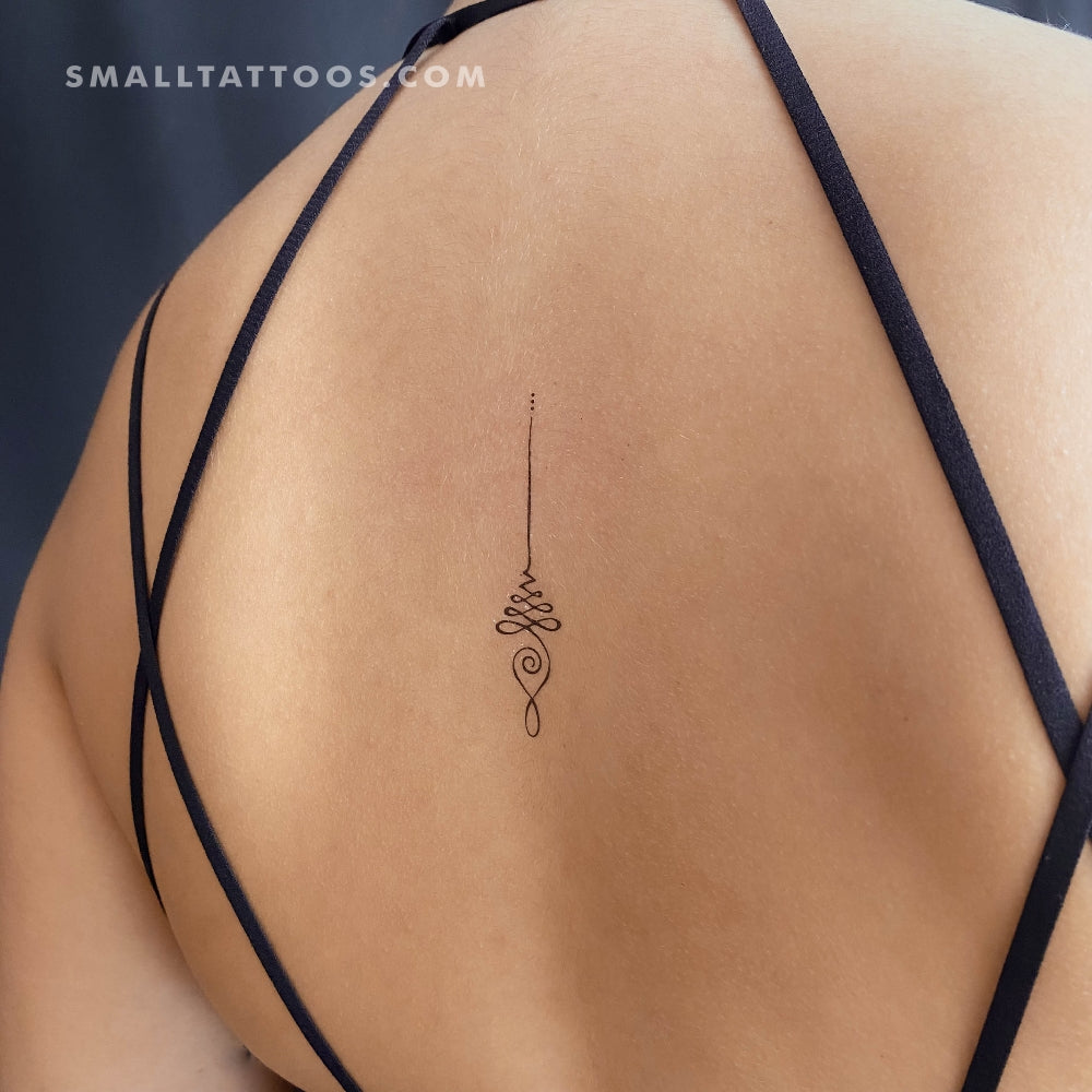 Fine Line Unalome Temporary Tattoo - Set of 3