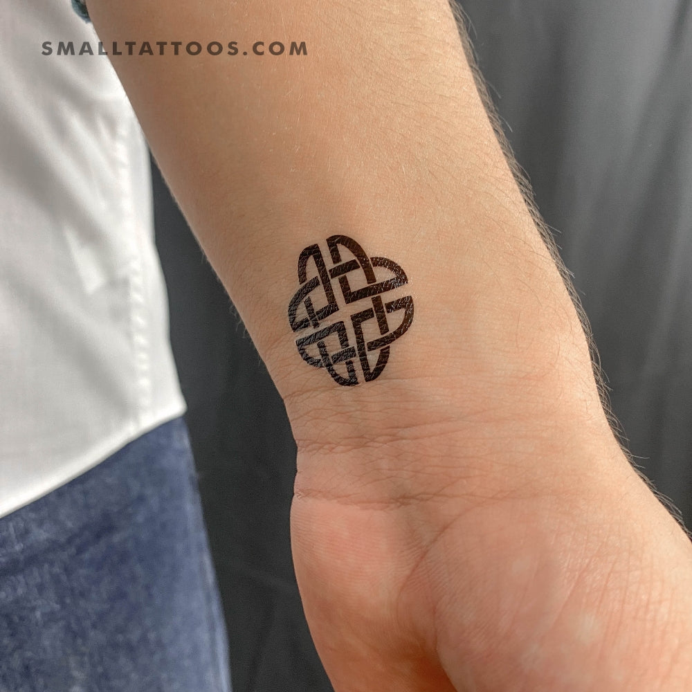 Tatuaje temporal de nudo de escudo (juego de 3)