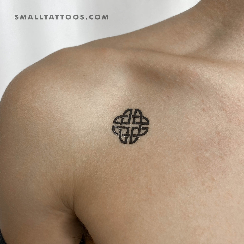 Tatuaje temporal de nudo de escudo (juego de 3)