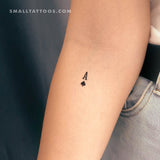 Small Ace Of Spades Temporary Tattoo (Set of 3)