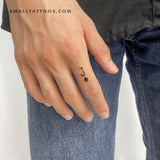 Small Black Jack Of Diamonds Temporary Tattoo - Set of 3