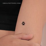 Small Dog Paw Temporary Tattoo (Set of 3)