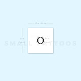 O Uppercase Serif Letter Temporary Tattoo (Set of 3)