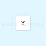 Y Uppercase Serif Letter Temporary Tattoo (Set of 3)