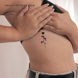 Black Rose Temporary Tattoo (Set of 3)