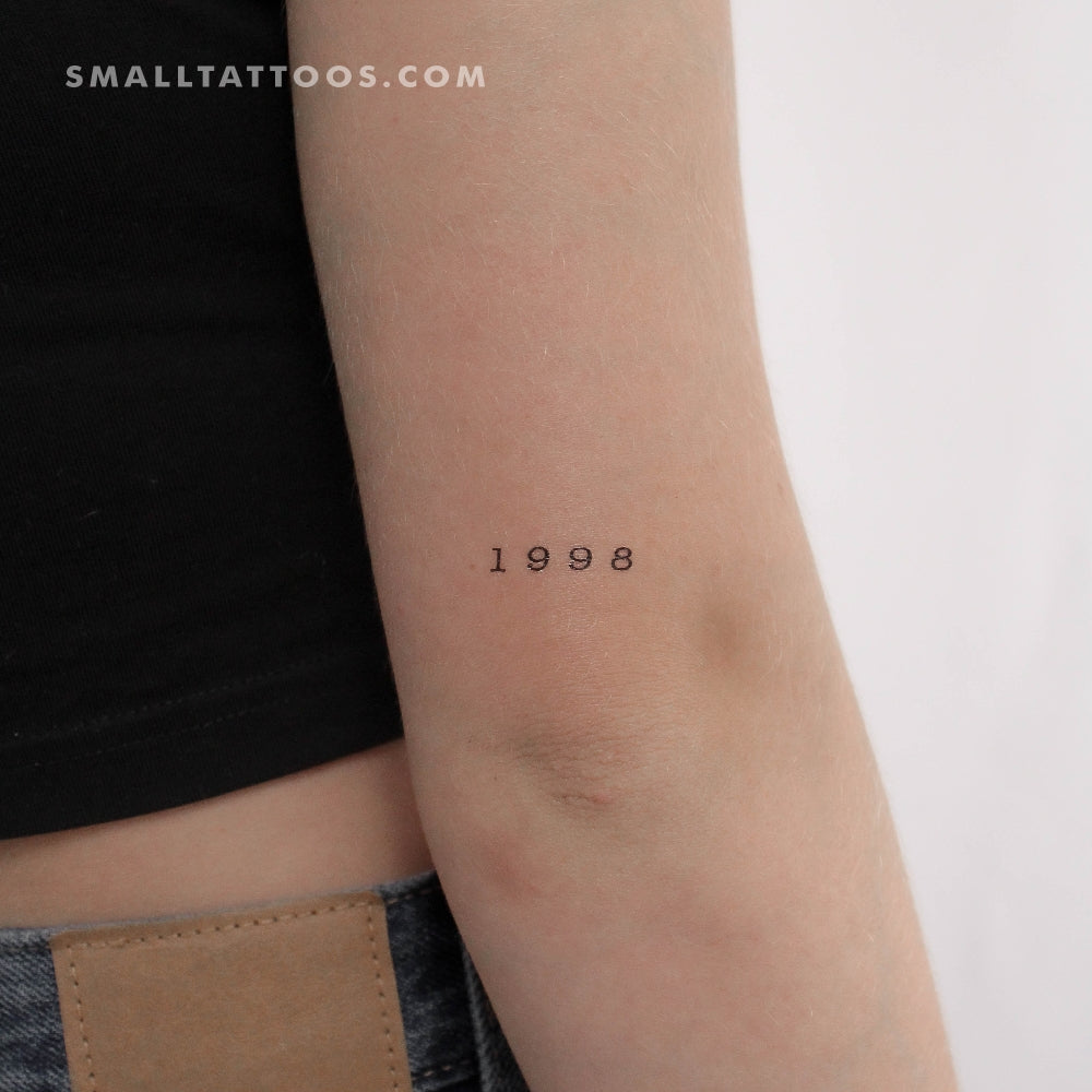 Tatuaje temporal del año de nacimiento 1998 (juego de 3)