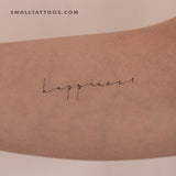 'Happiness' Temporary Tattoo (Set of 3)