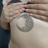 Ornamental Moon Temporary Tattoo (Set of 3)