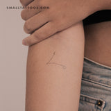 Small Pisces Constellation Temporary Tattoo (Set of 3)