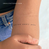 Typewriter Font This Too Shall Pass Temporary Tattoo (Set of 3)