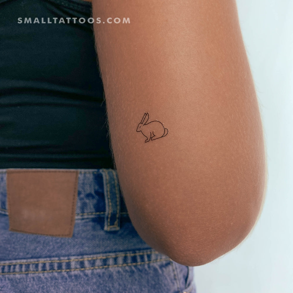 Tatuaje temporal de conejo (juego de 3)