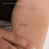 Small 'Alive' Temporary Tattoo (Set of 3)