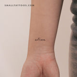 Small 'Alive' Temporary Tattoo (Set of 3)