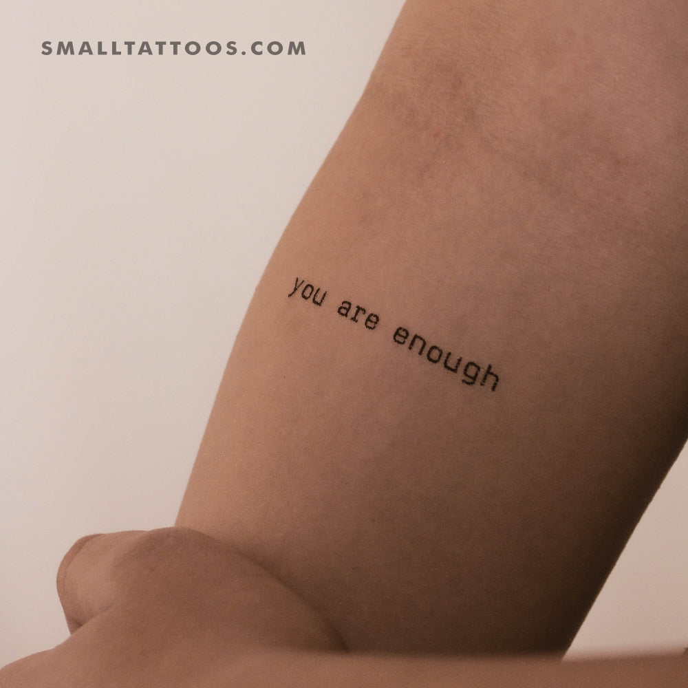 Tatuaje temporal "Eres suficiente" (juego de 3)