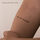 You Are Enough Temporary Tattoo (Set of 3)
