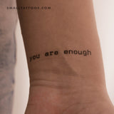 You Are Enough Temporary Tattoo (Set of 3)