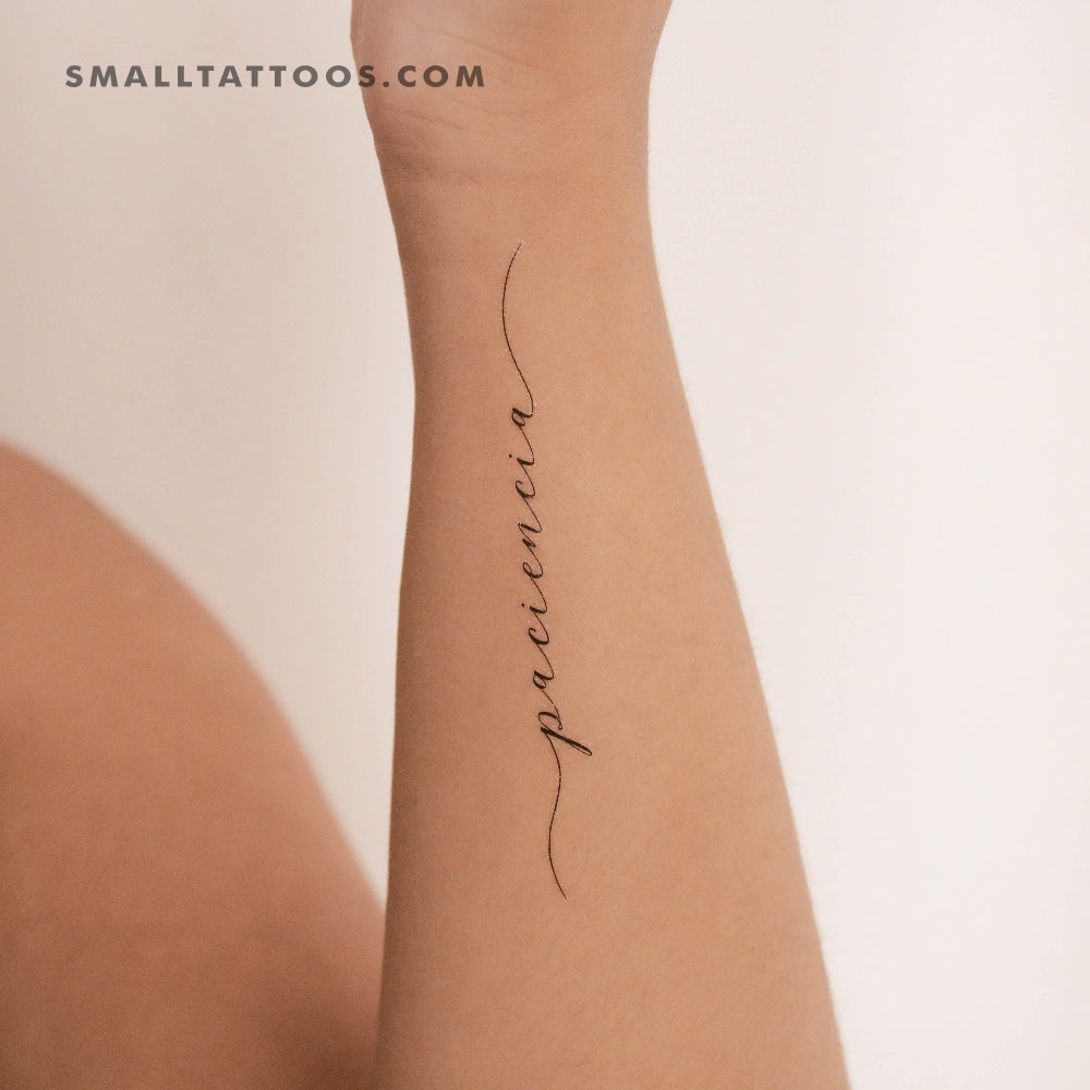Paciencia Temporary Tattoo by 1991.ink (Set of 3)