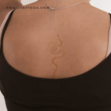 Harmlessberry's Fine Line Scaled Snake Temporary Tattoo (Set of 3)