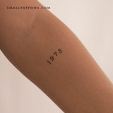 1973 Birth Year Temporary Tattoo (Set of 3)