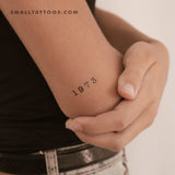 1973 Birth Year Temporary Tattoo (Set of 3)