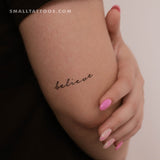 'Believe' Temporary Tattoo (Set of 3)