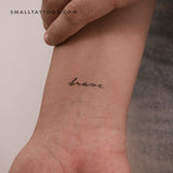 'Brave' Temporary Tattoo (Set of 3)