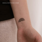 Minimalist Rainbow Temporary Tattoo (Set of 3)