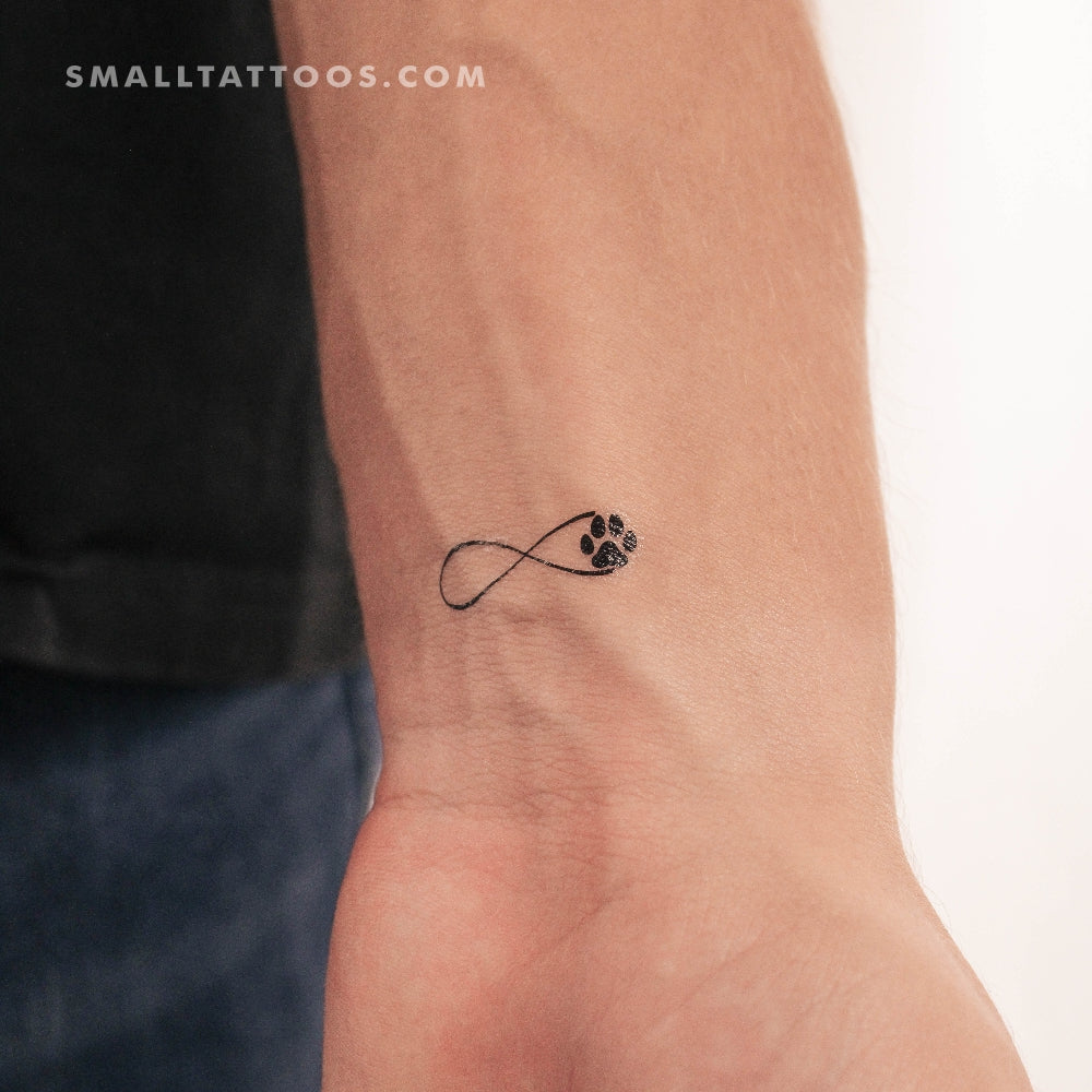 Tatuaje temporal de pata infinita (juego de 3)