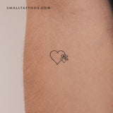 One Line Paw Heart Temporary Tattoo (Set of 3)