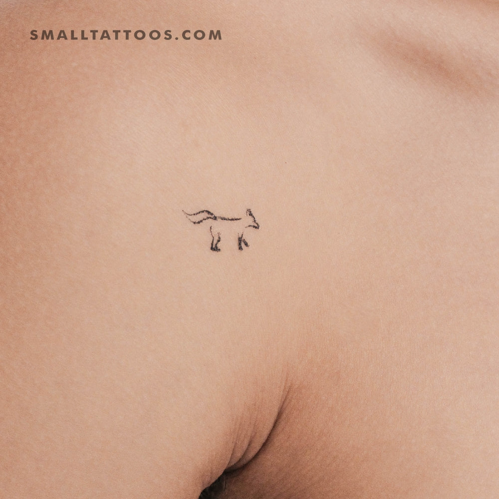 Minimalist Fox Temporary Tattoo (Set of 3)