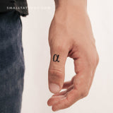 Alpha Temporary Tattoo (Set of 3)