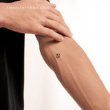 Uppercase Phi Temporary Tattoo (Set of 3)